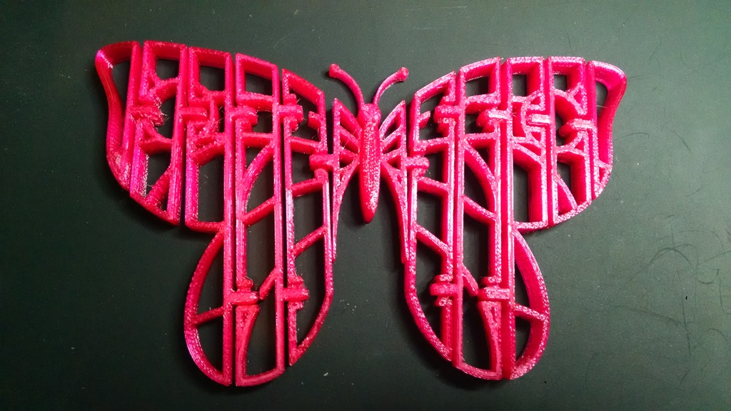 Borboleta articulada flexível 10 cm print-in-place