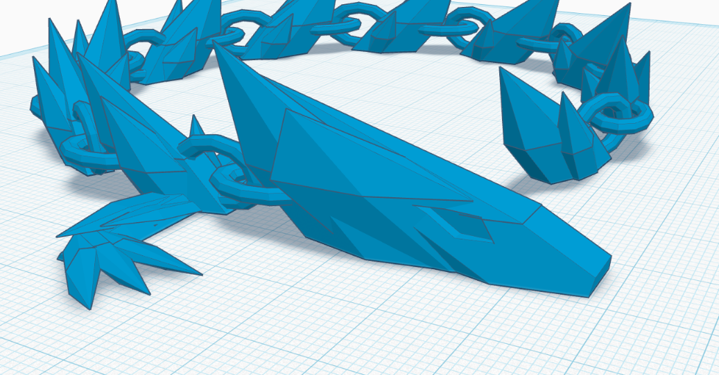 Dragão cristal articulado 18 cm print-in-place