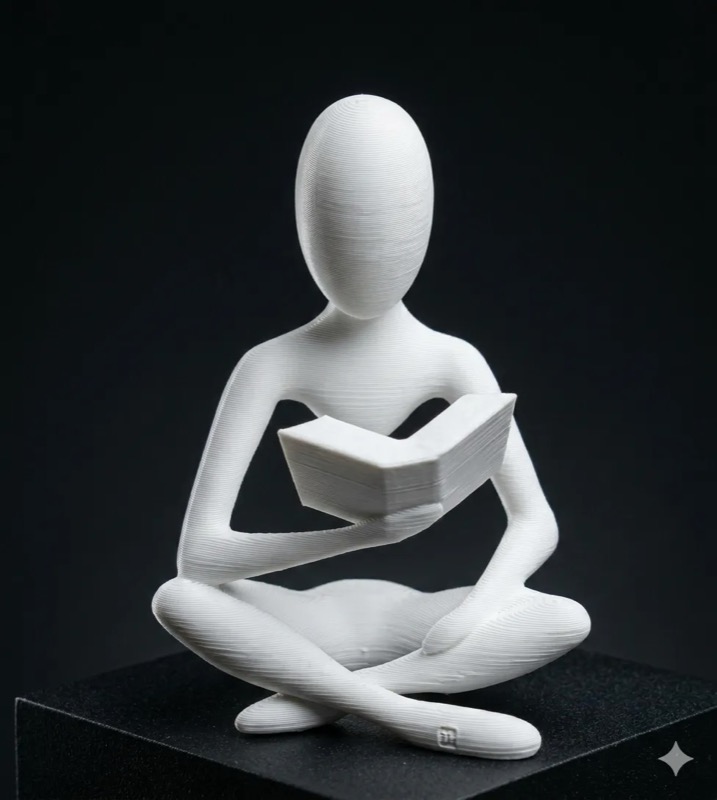 Escultura Minimalista Celestial Leitor 3D