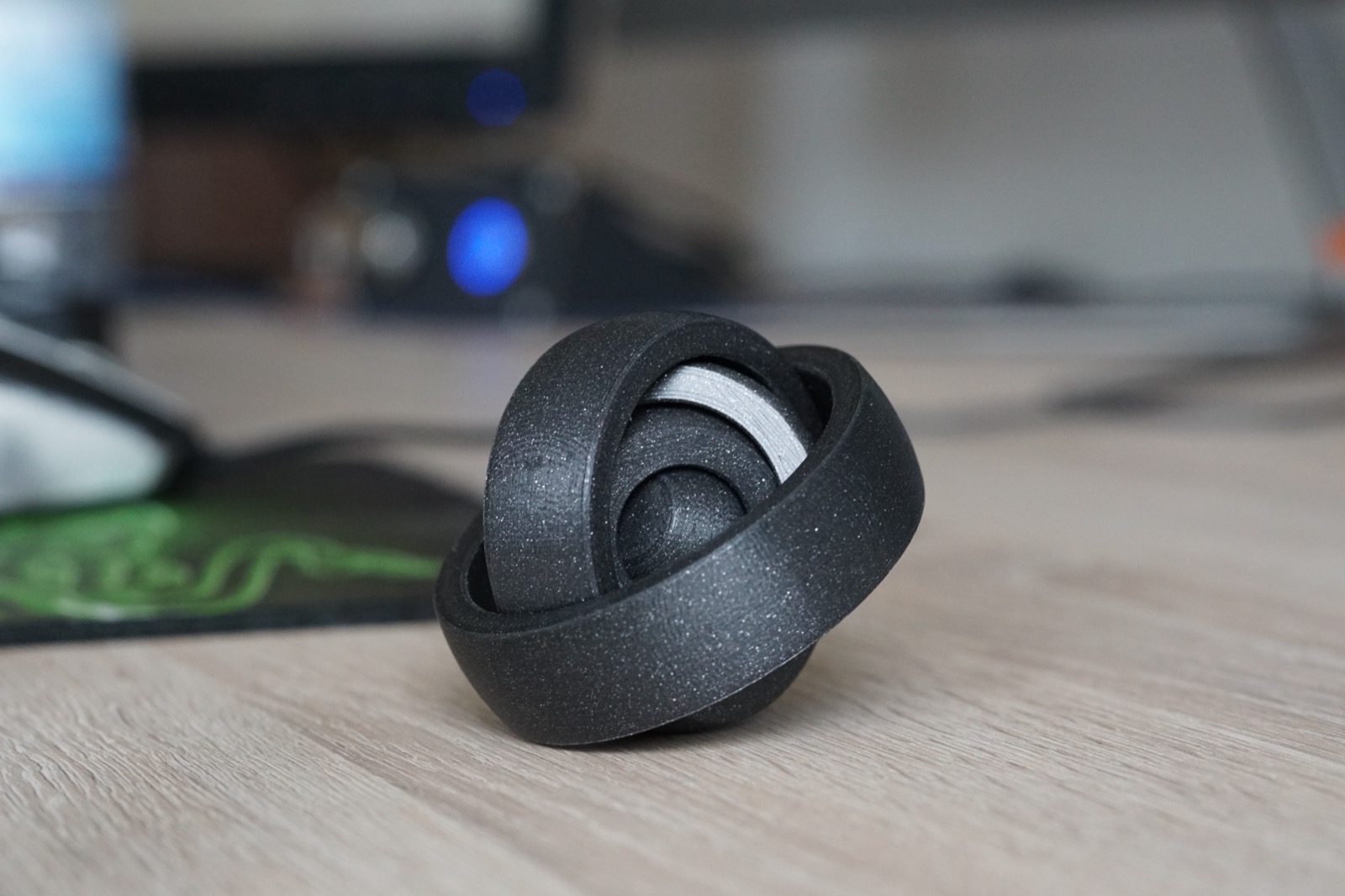 Fidget de anéis giratórios 7 cm print-in-place