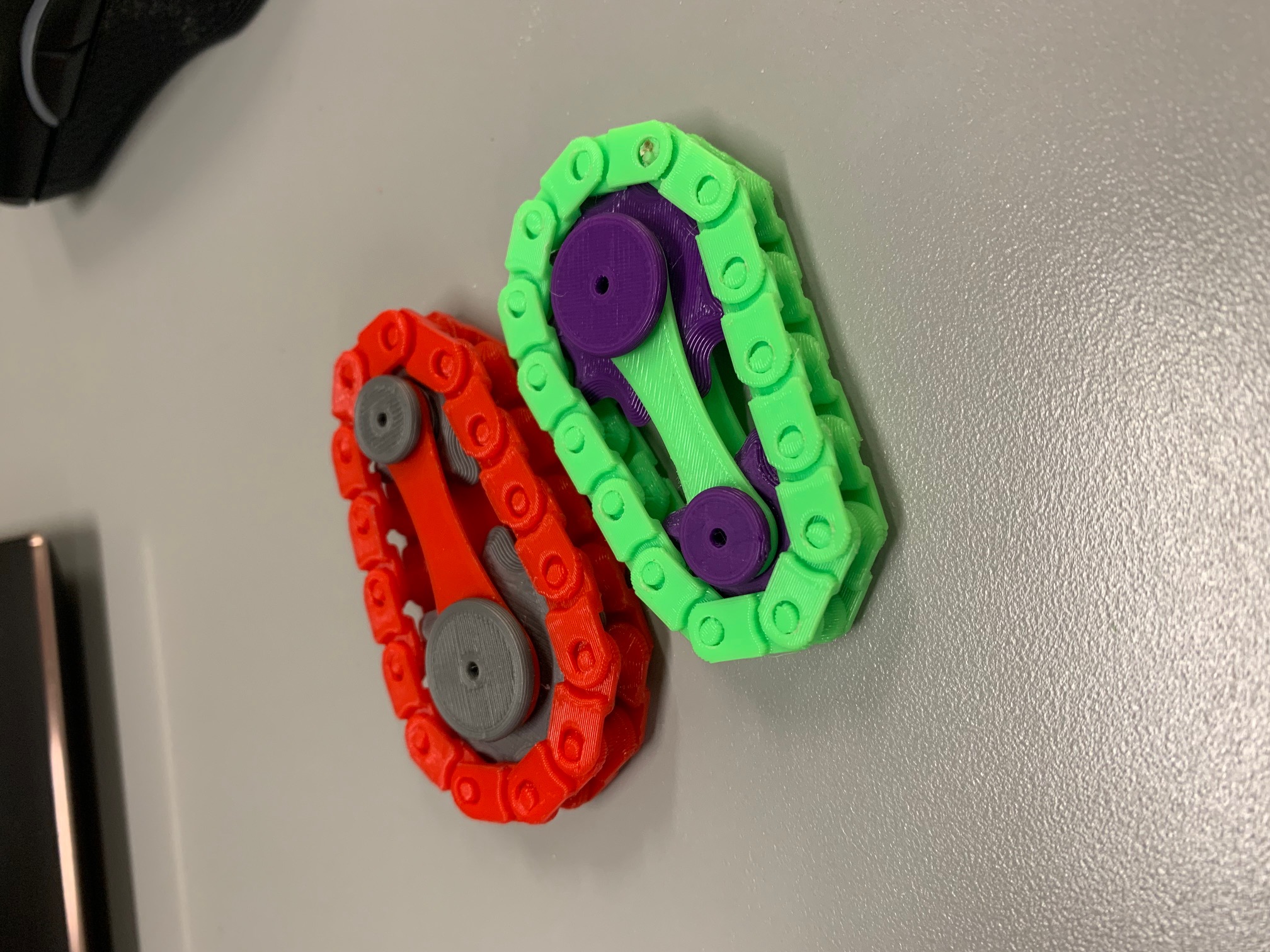 Fidget corrente de bicicleta com engrenagens 9 cm