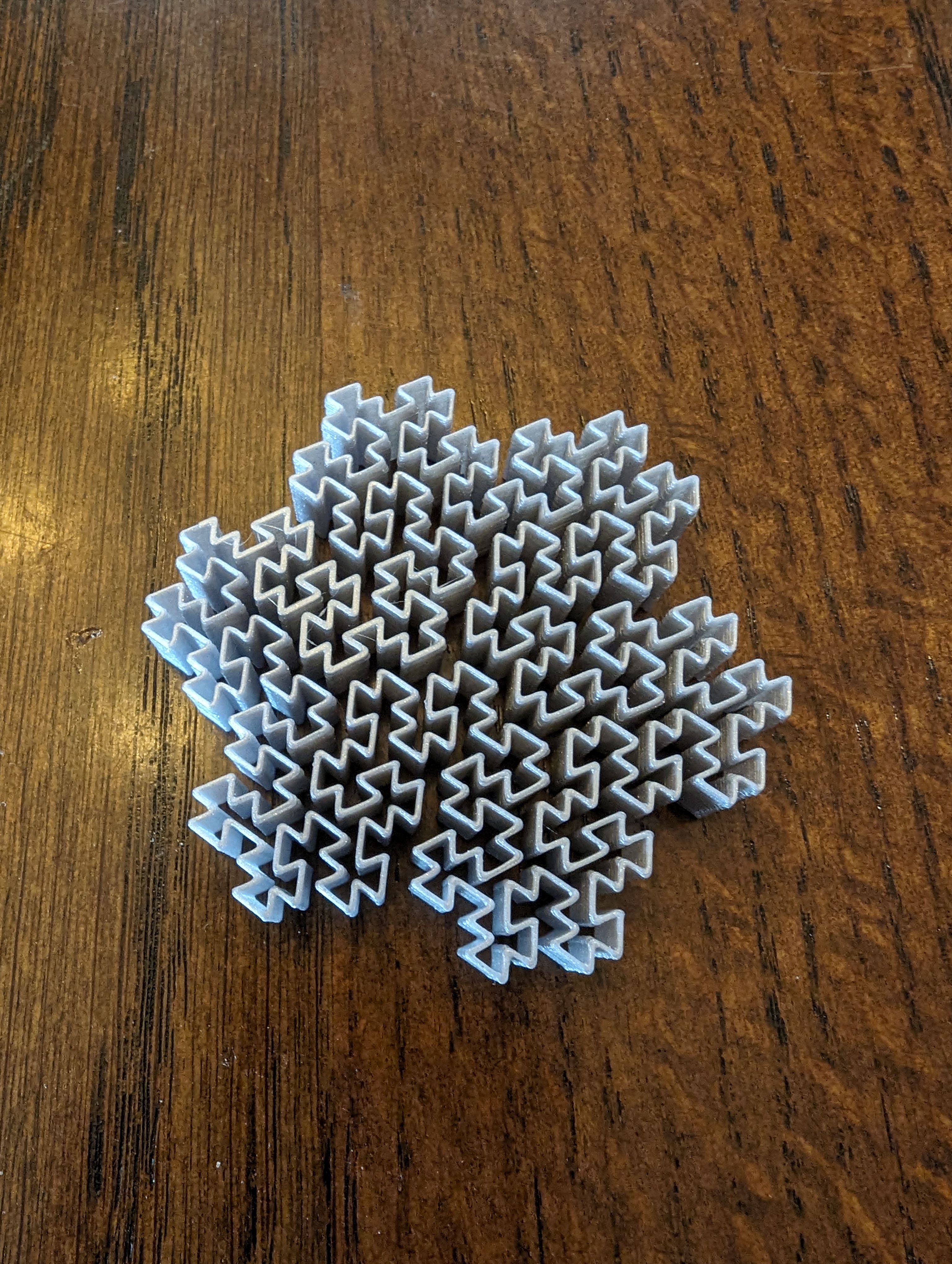 Fidget fractal Gosper 8 cm modo vaso