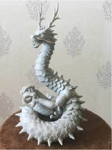 Dragão articulado flexível 18 cm print-in-place