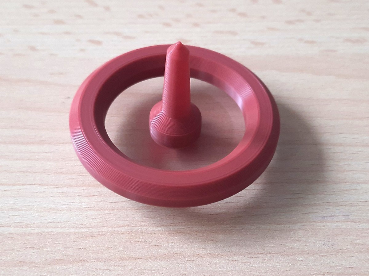 Pião giratório 6 cm totalmente impresso