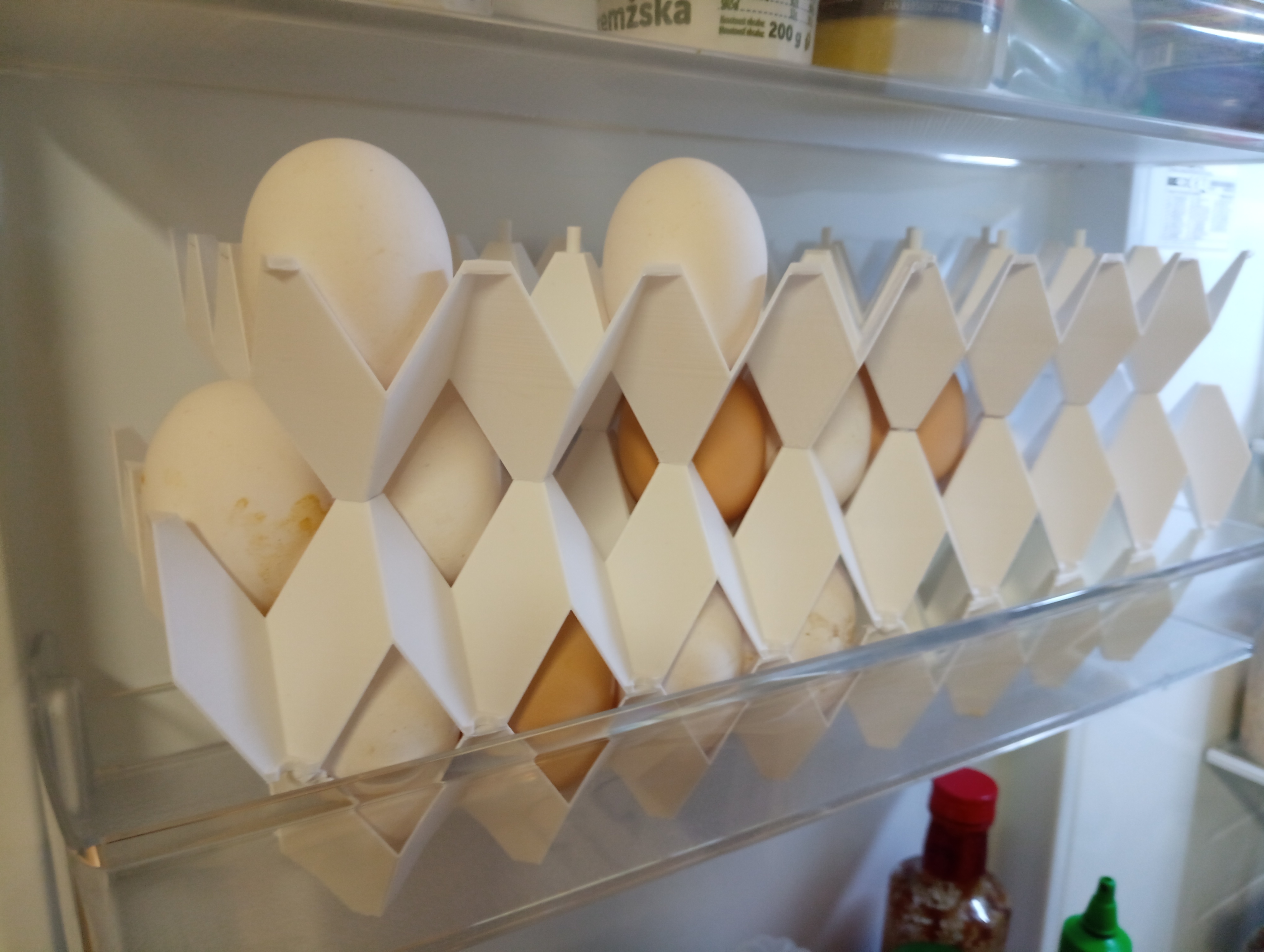 Porta-ovos empilhável 18 cm para geladeira