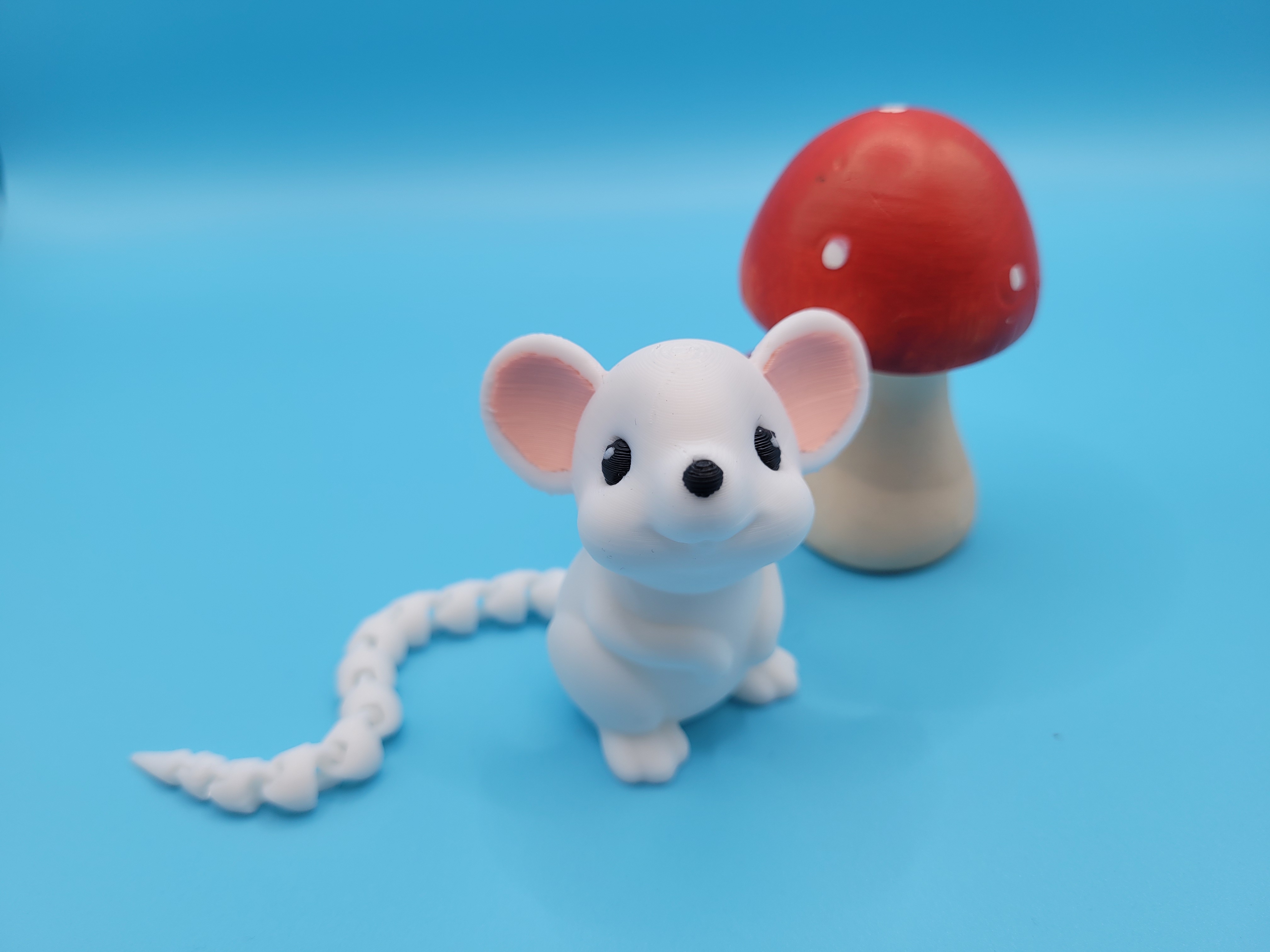 Rato articulado 10 cm com rabo flexível