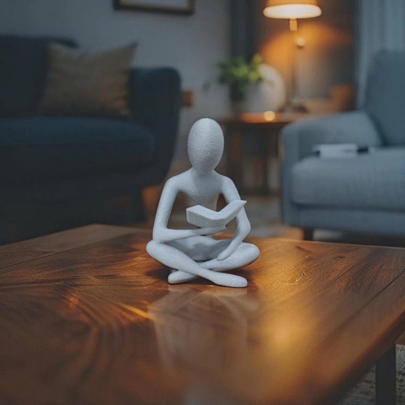 Escultura Minimalista Celestial Leitor 3D